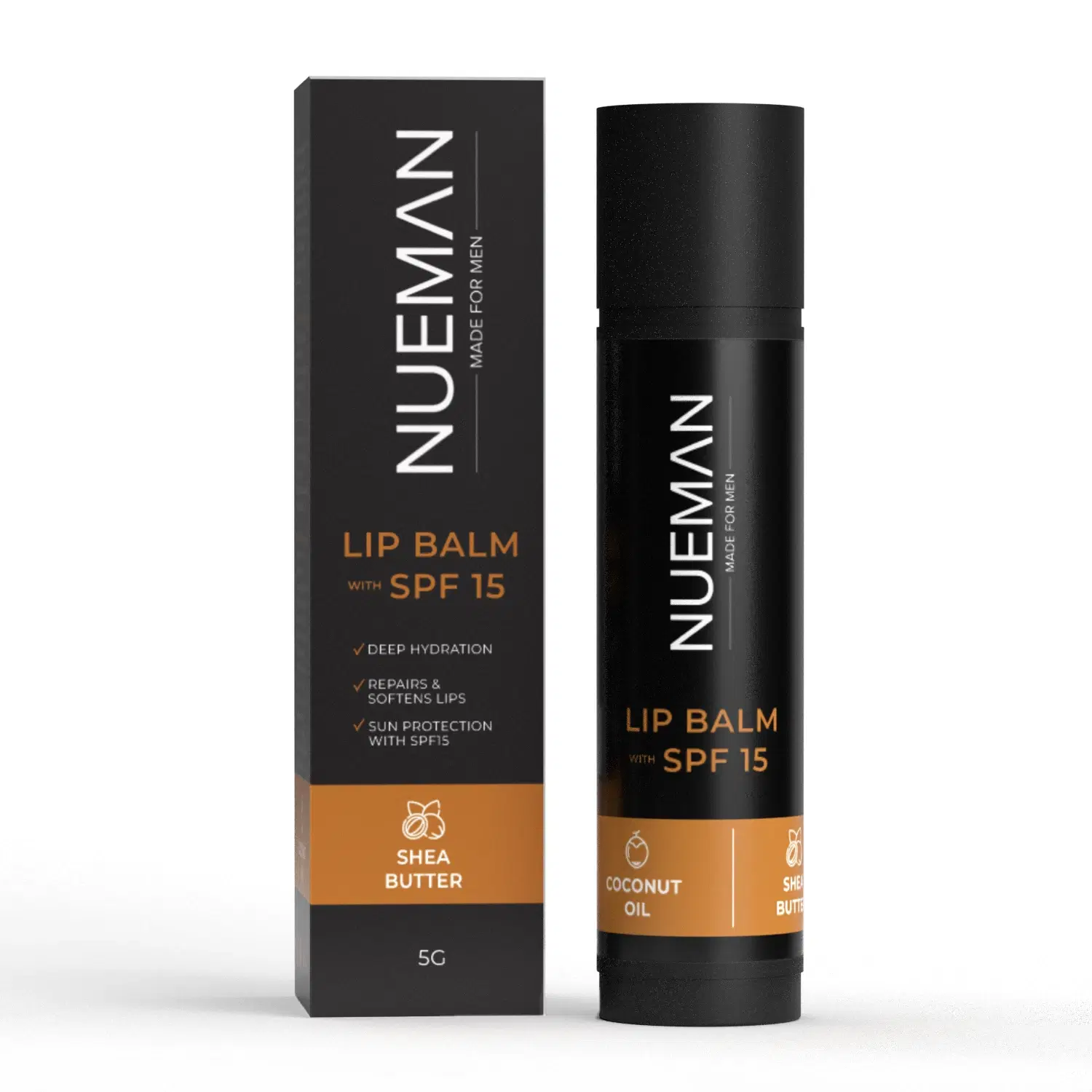 NUEMAN Lip Balm with SPF 15 - Shea Butter & Coconut Oil