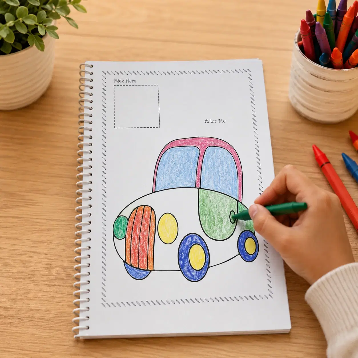 Kids Spiral Coloring Activity Book