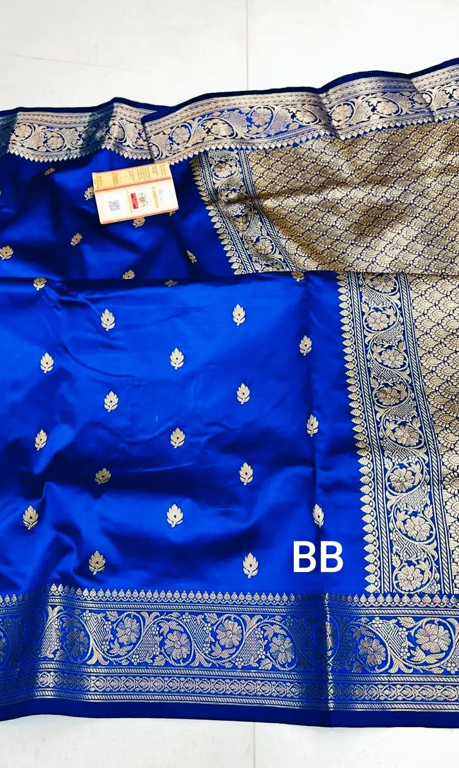 Blue Tissue katan Silk Saree with blouse piece