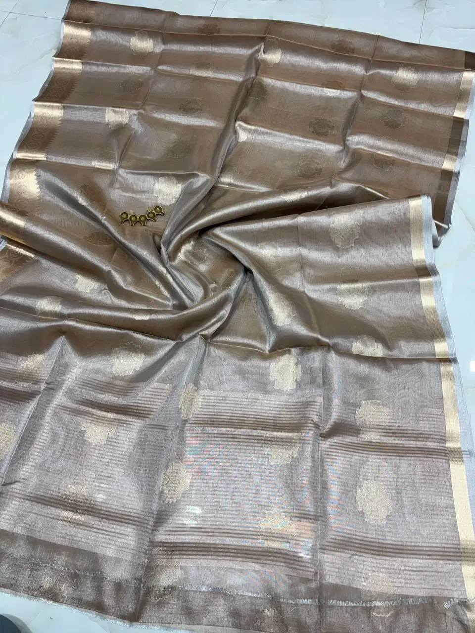 Tissue Banarasi Silk Saree With Blouse Piece
