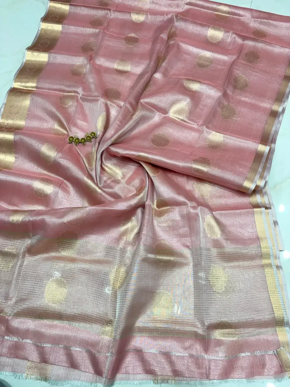 Tissue Banasari Silk Saree With Blouse Piece