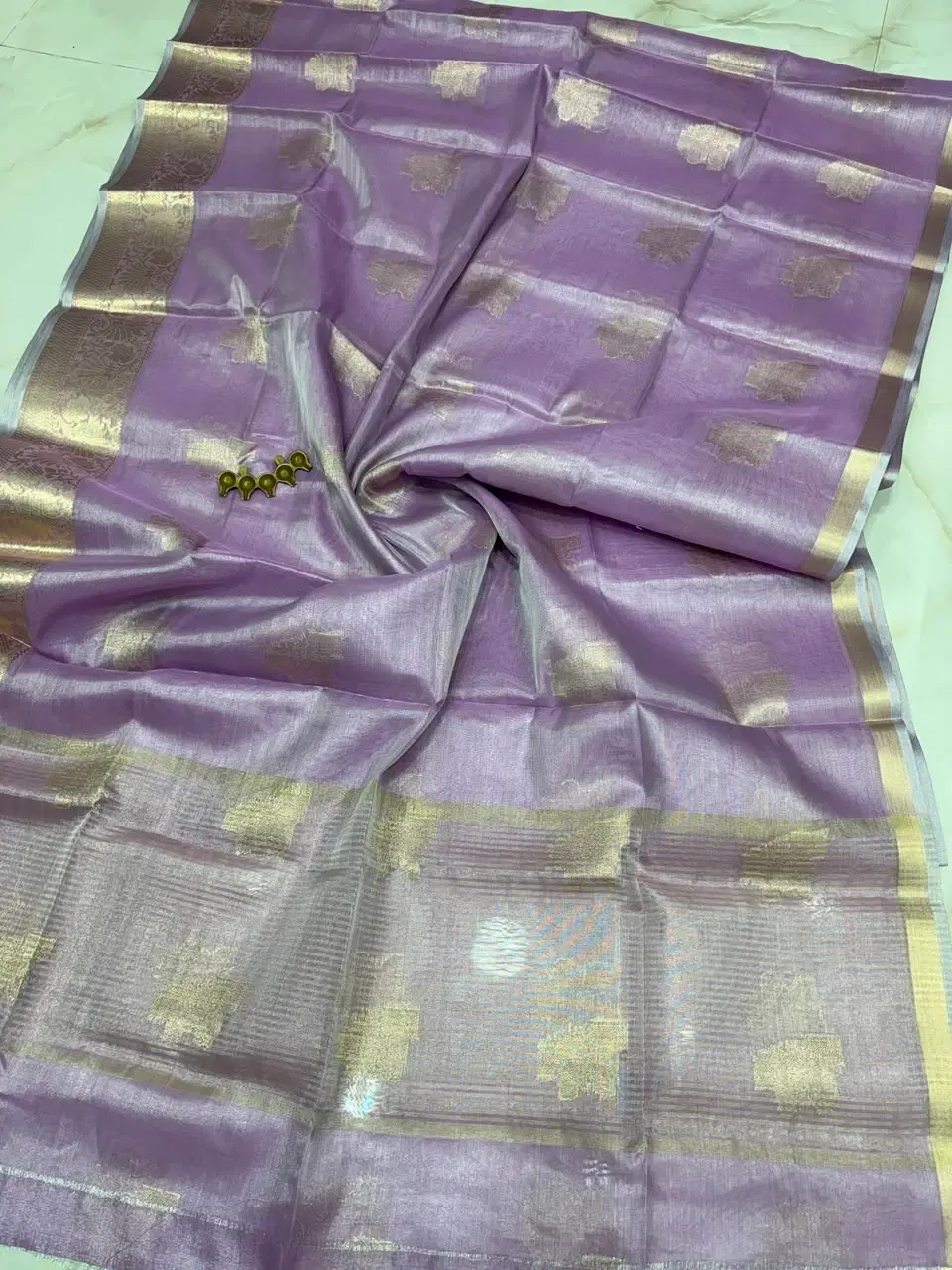 Tissue Banarasi Silk Saree With Blouse Piece