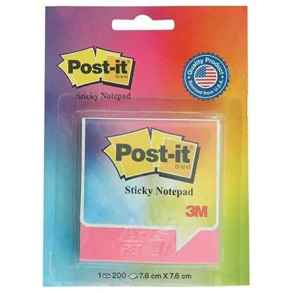 3M Post-it Sticky Notepad 200 Sheets 7.6 x 7.6 cm , Pack of 10