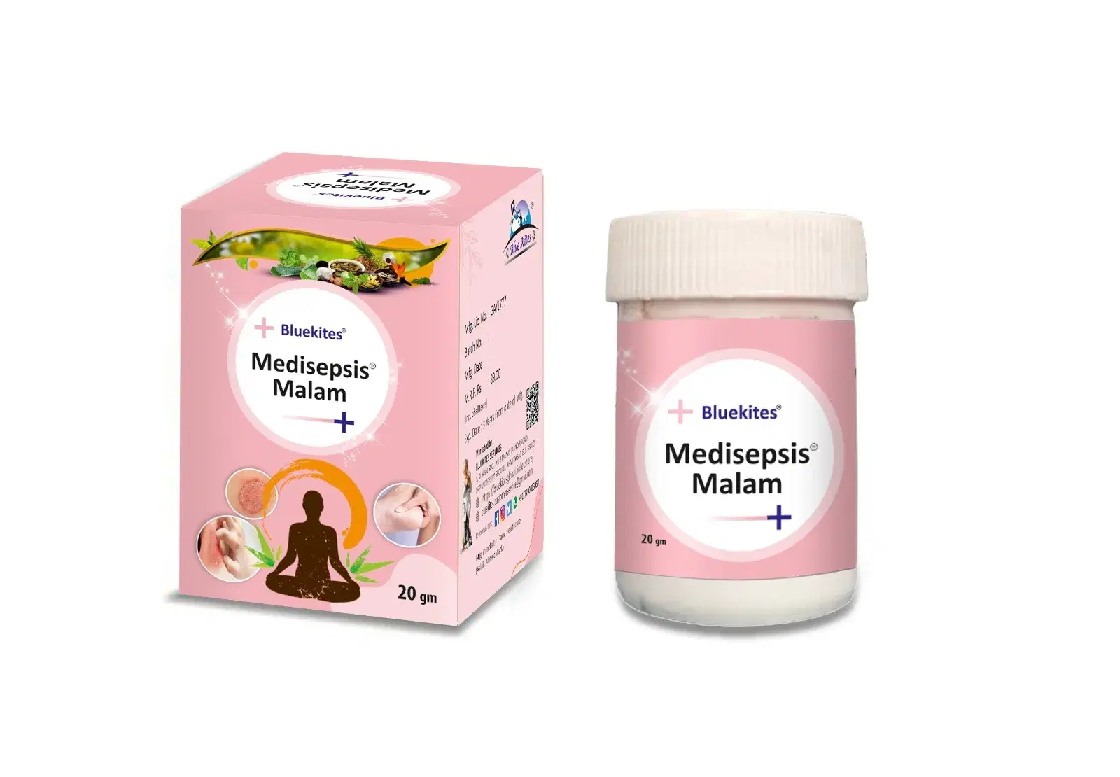 Bluekites Medisepsis Malam Ayurvedic Balm, 20 g
