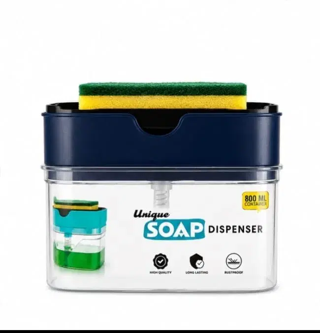 Kitchen Soap Dispenser with Sponge Holder