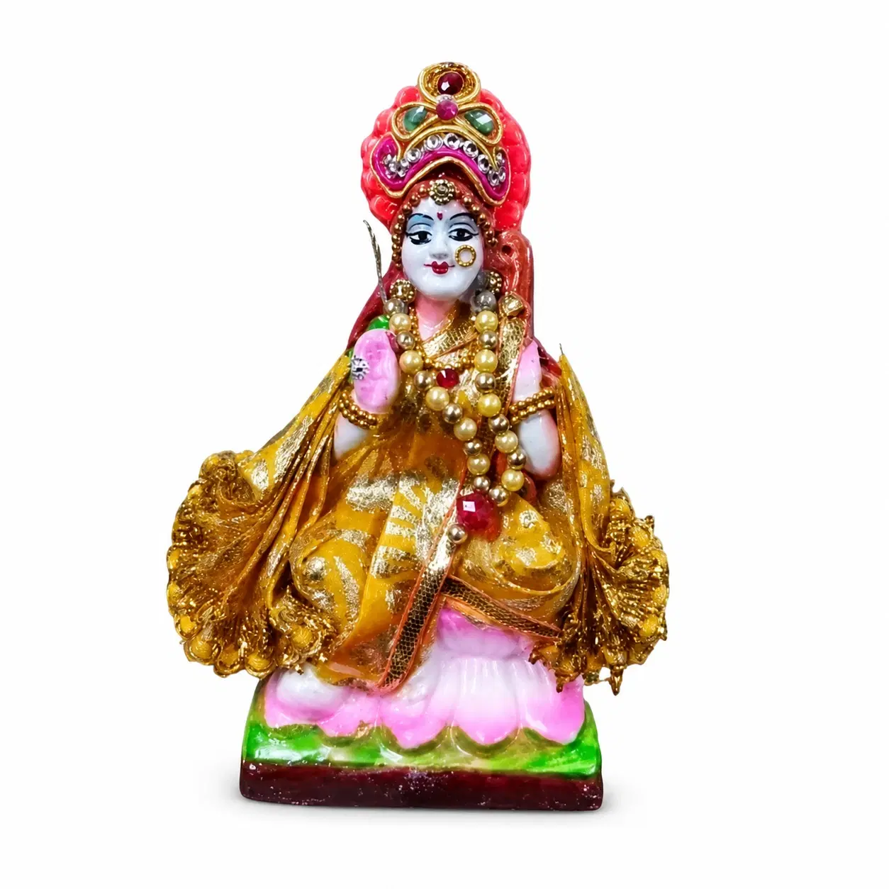 Saraswati Murti small pooja room decoration 10 cm