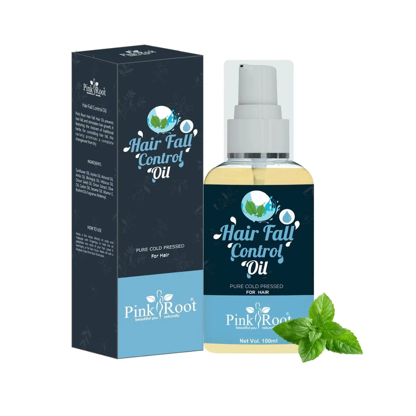 Pink Root Hair Fall Control Oil || Controls Hair Fall. Nourishes Scalp || Boosts Hair Growth. Contains Ginger, Rosemary, Thuja Extracts || Non-Sticky Formula. Suitable for men and women 100ml