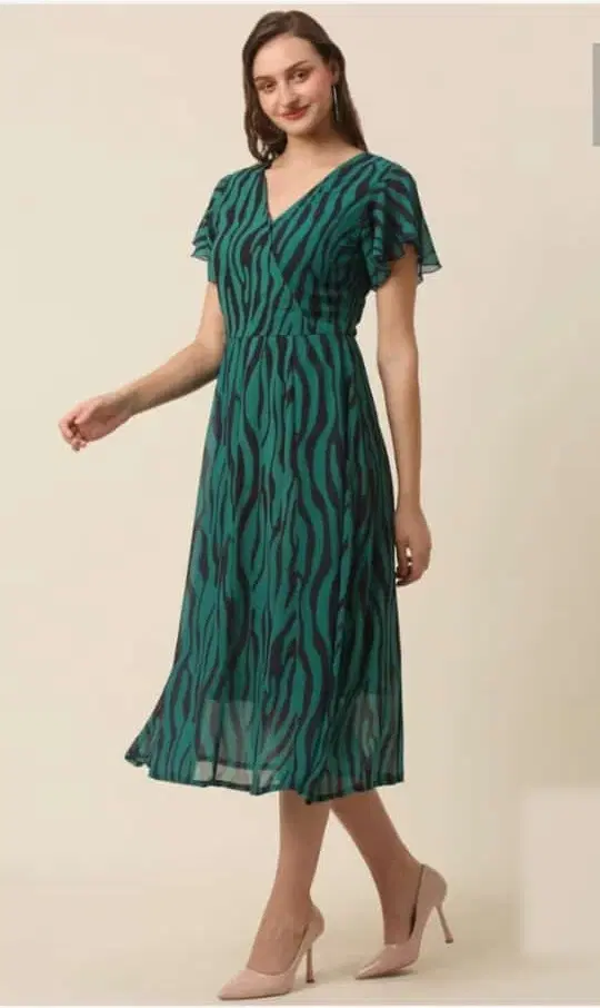 Women’s Geometric Print Knee-Length Dress
