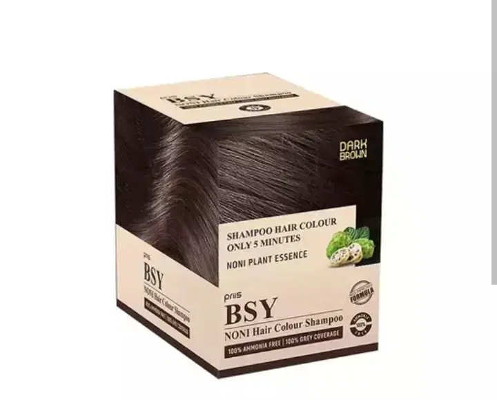 BSY Noni Hair Colour Shampoo Dark Brown 20ml X 20 sachets