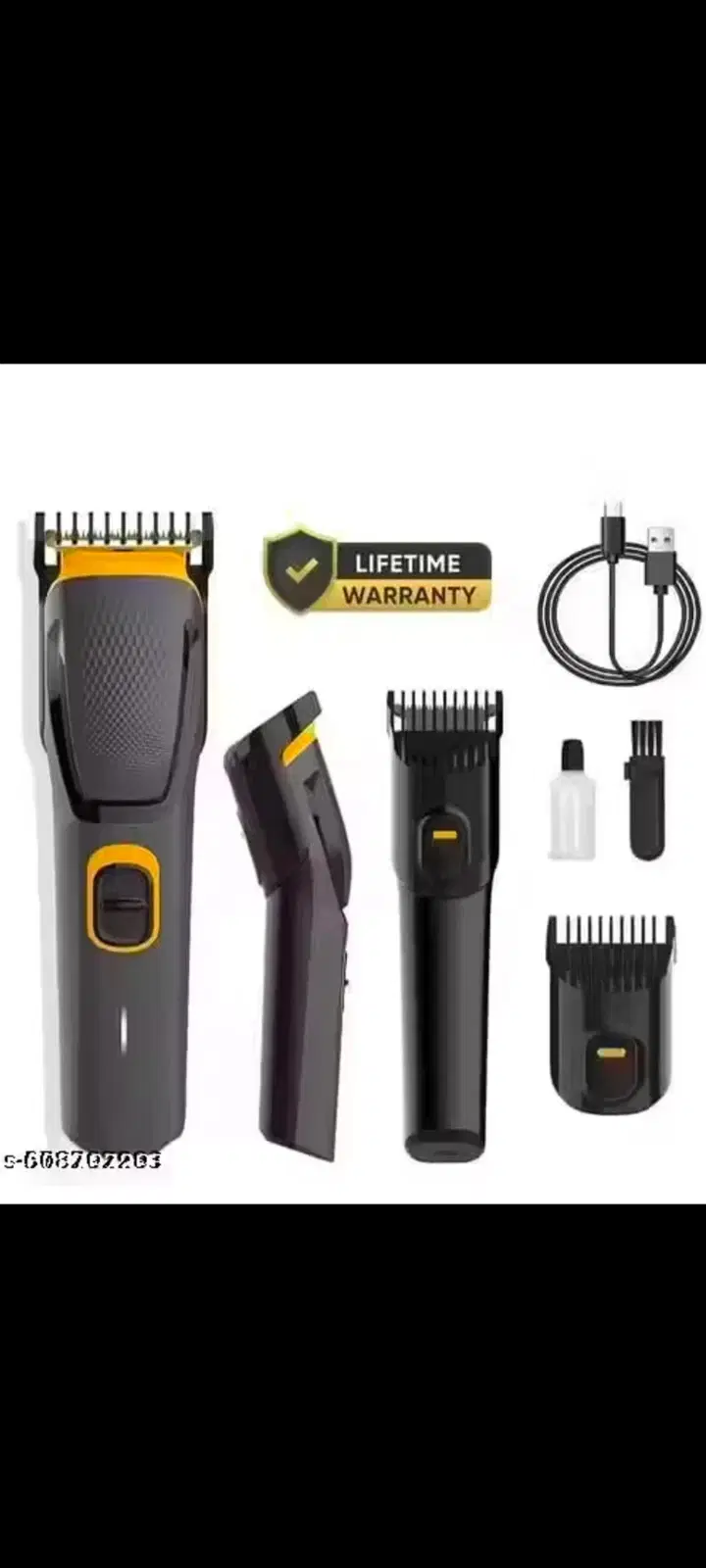 Rechargeable Beard Trimmer for Men with USB Charging and Guide Combs