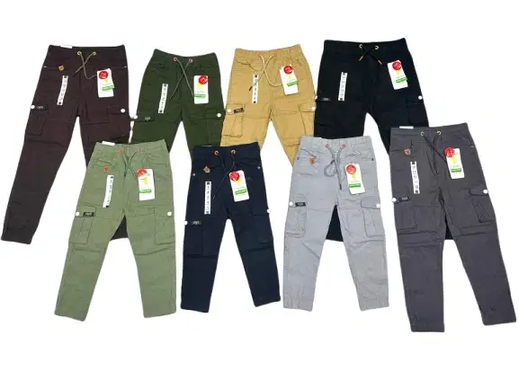 Stockify Multibrands Boys Unisex Cotton & Denim Cargo