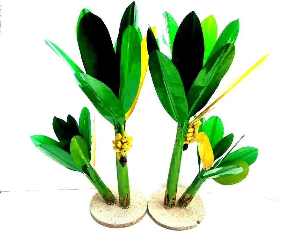 artificial banana tree handicrafts 1pair set