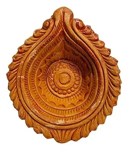 India Clay 25 Diyas Diya Deepak Earthen Assorted Colorful Set - Diwali Decoration Puja - Handpainted Diya for Home Indoor Outdoor Diwali Design...