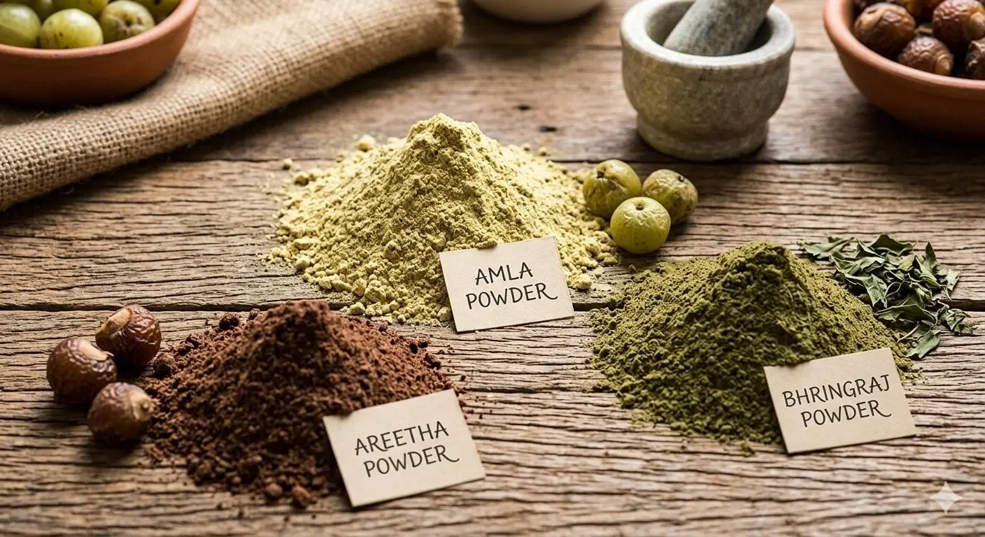 Divine Ethnics Amla Areetha Bhringraj Hair Mask Powder