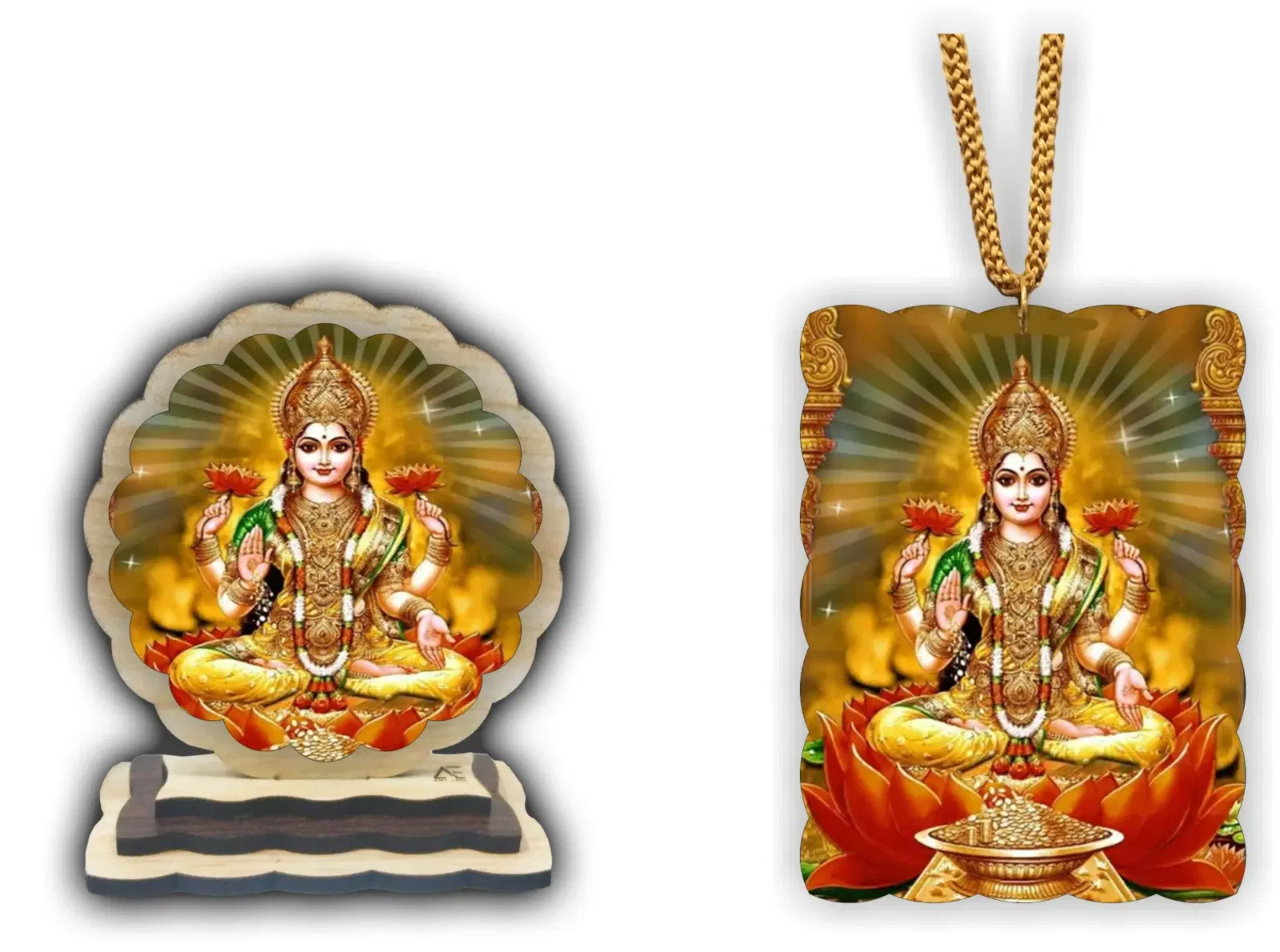 ART END Lakshmi Car Dashboard Hanging Frame, Pack of 2