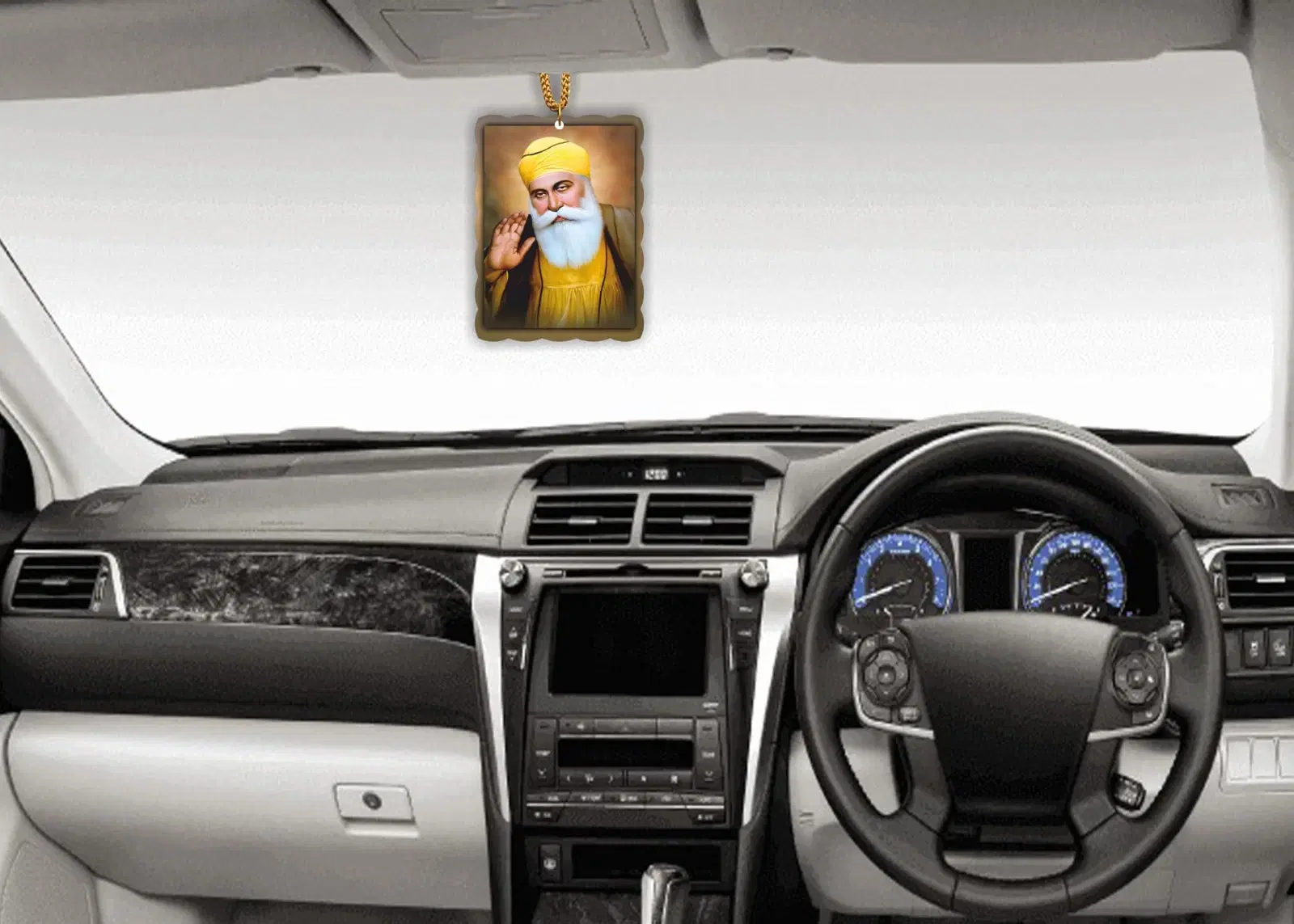 ARTEND Car Hanger Frame Photo guru nanak dev ji First Sikh guru car Divinity Sikh car Accessories for Hanging Ornament
