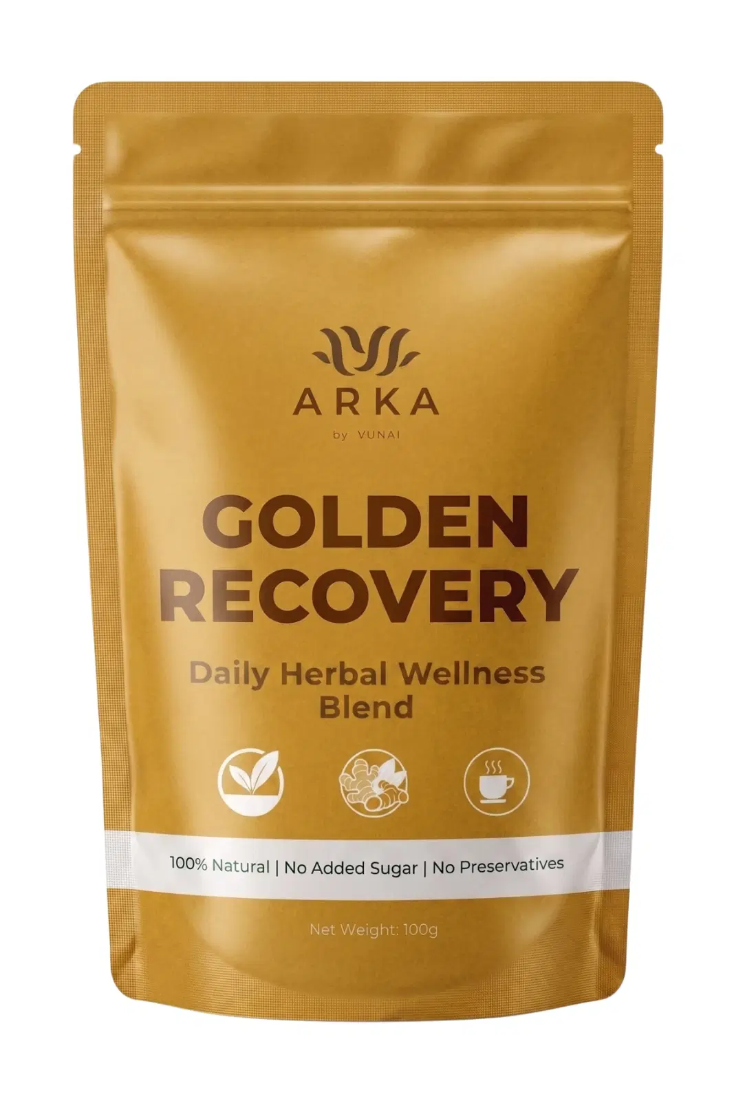 ARKA by VUNAI | Golden Recovery | Turmeric, Ginger & Black Pepper Powder | 100 g