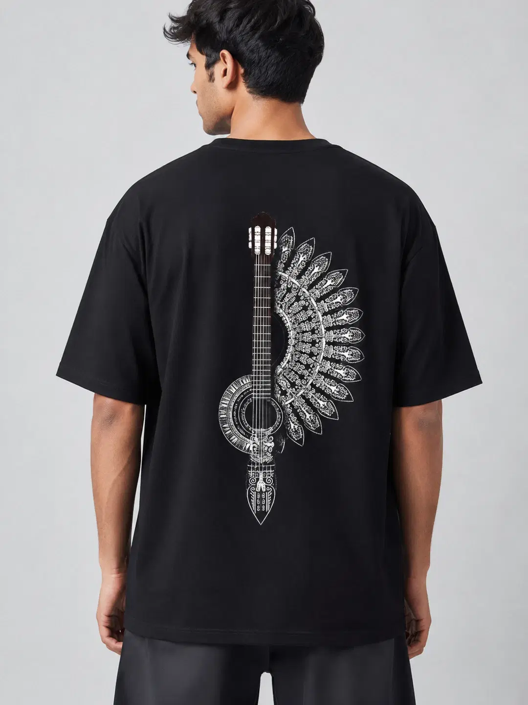 Mixed Frame Printed Round Neck Oversize Pre-customized Tshirt for Men