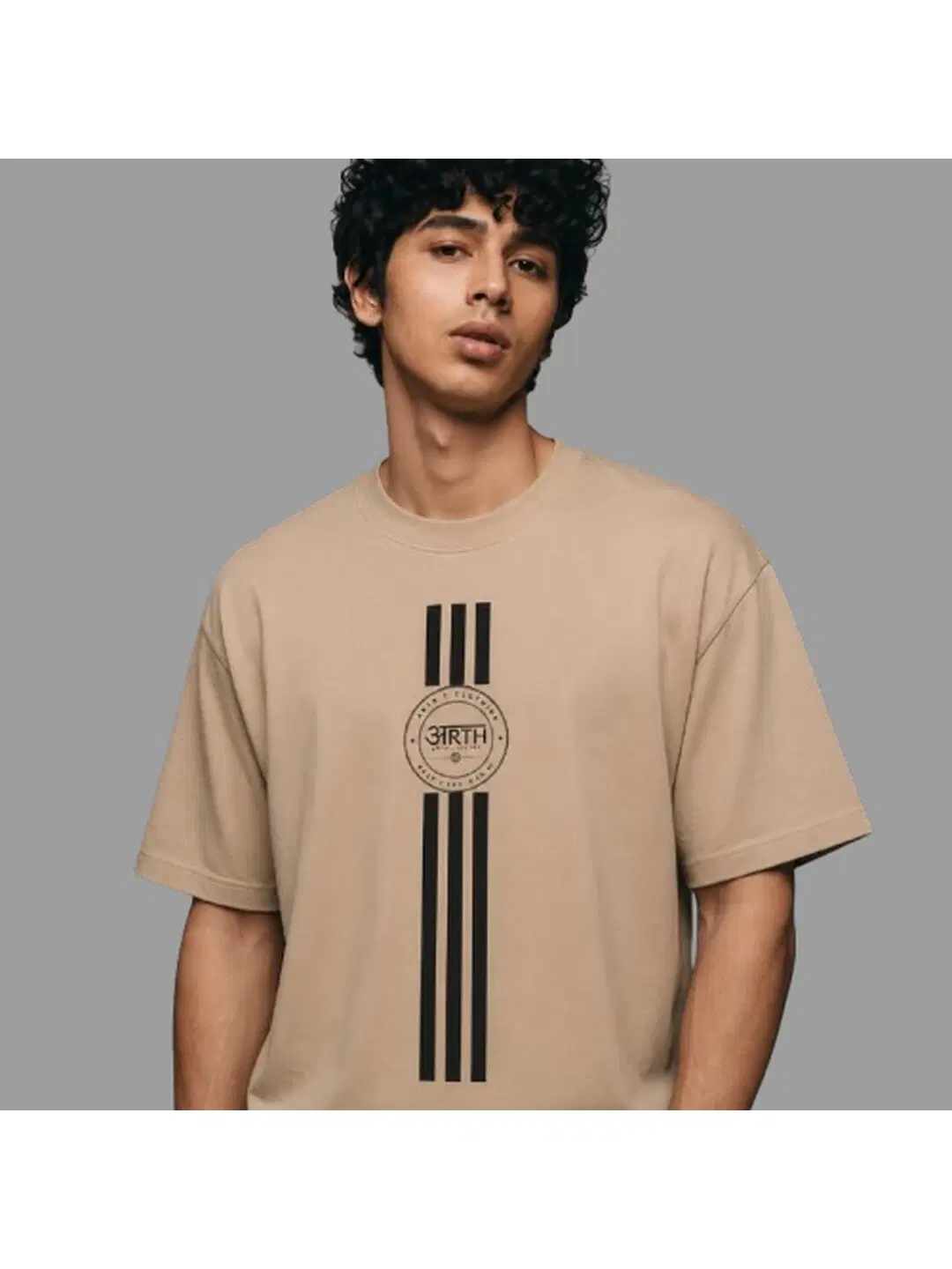 Arth Printed Round Neck Oversize Pre-customized Tshirt for Men