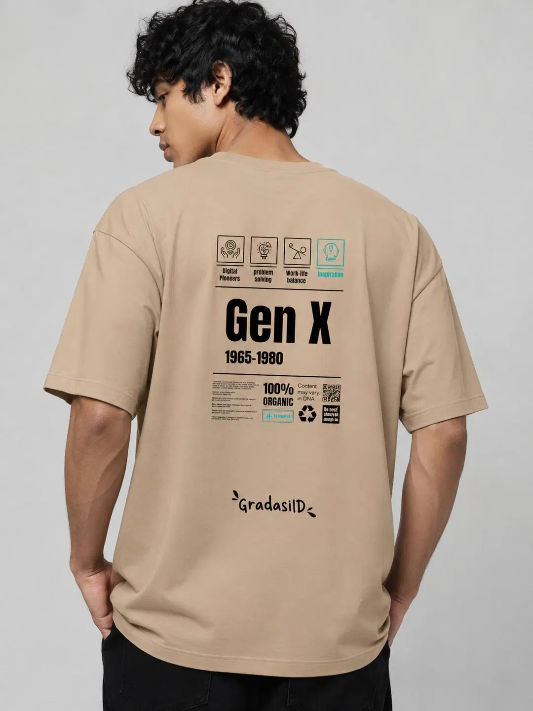 Gen-X Printed Round Neck Oversize Pre-customized Tshirt for Men