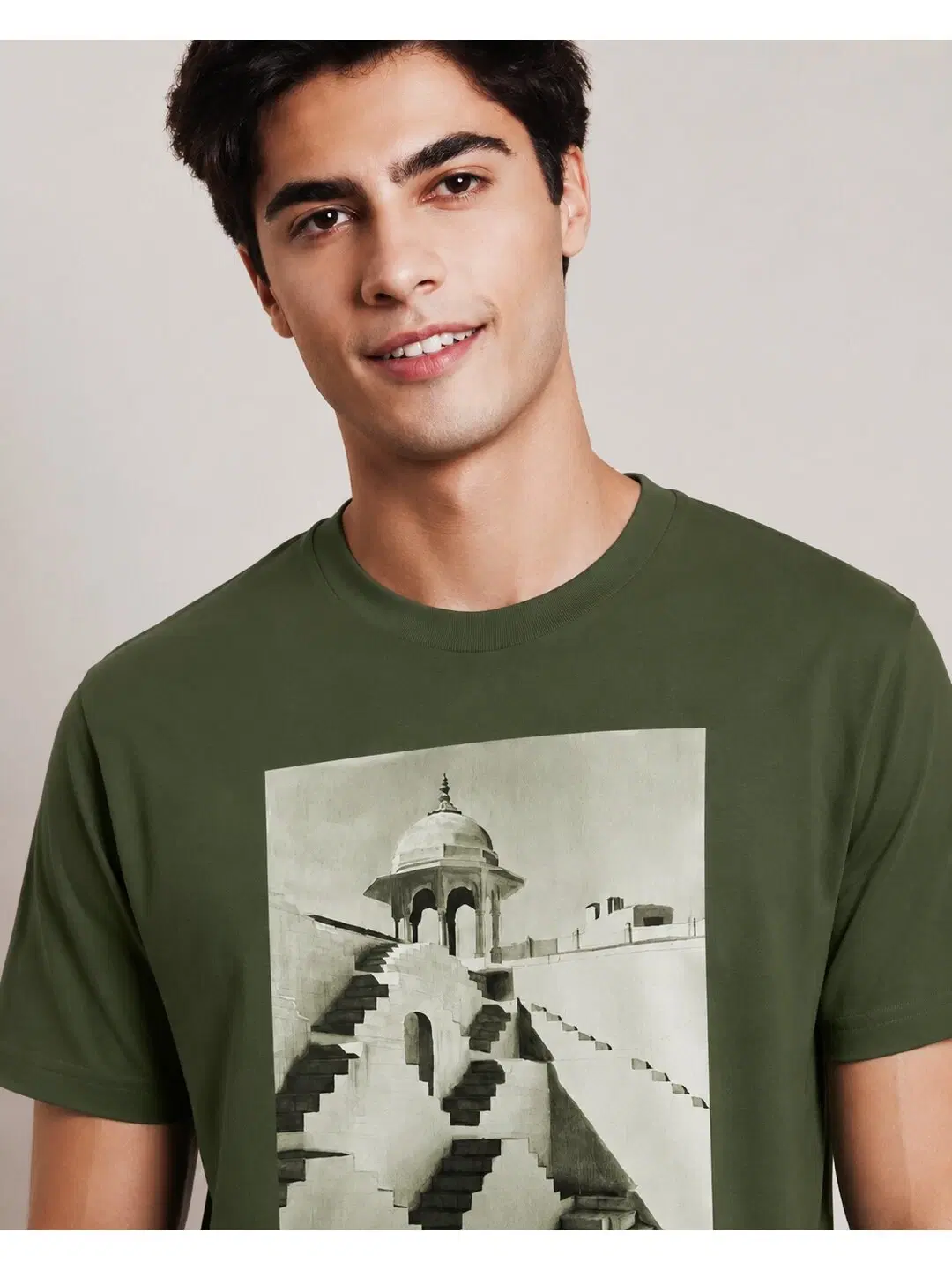 Handwoven Story Printed Round Neck Regular Pre-customized Tshirt for Men