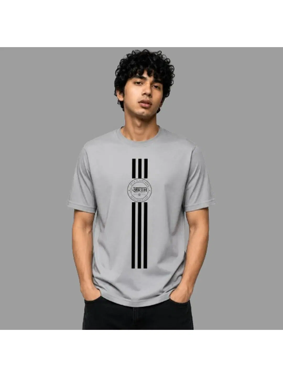 Arth Printed Round Neck Regular Pre-customized Tshirt for Men