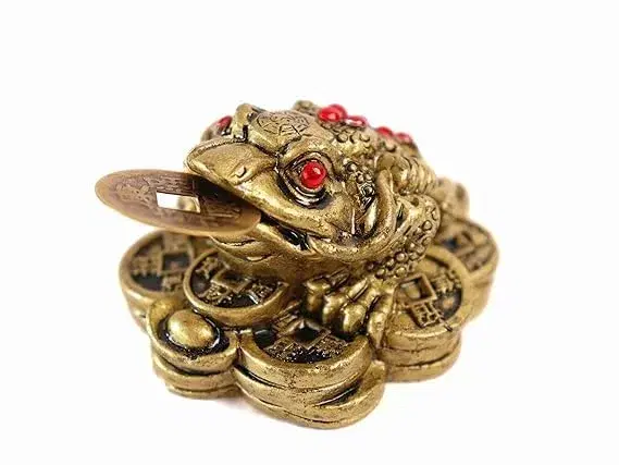 Ahina“Feng Shui Three Legged Frog for Wealth and Prosperity,Feng Shui Money Frog, Lucky Money Toad Decorations,Ideal for Attracting Wealth.