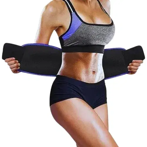 Ahina Hot Sweat Belt | Neoprene | Multicolor | Free Size | Waist Trimmer Workout Belt for Men and Women- Multicolor Multicolour