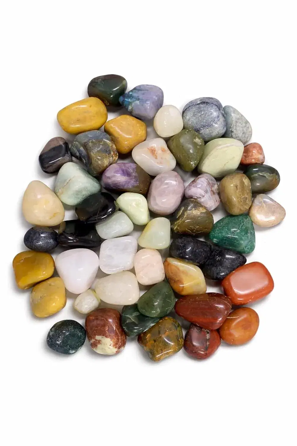 Ahina 12 Pcs Crystals and Healing Stones Set, Natural Polished Gemstones Collection, Tumbled Healing Crystals for Reiki, Yoga, Chakra Meditation and Positive Energy (1.2-2 Inch)