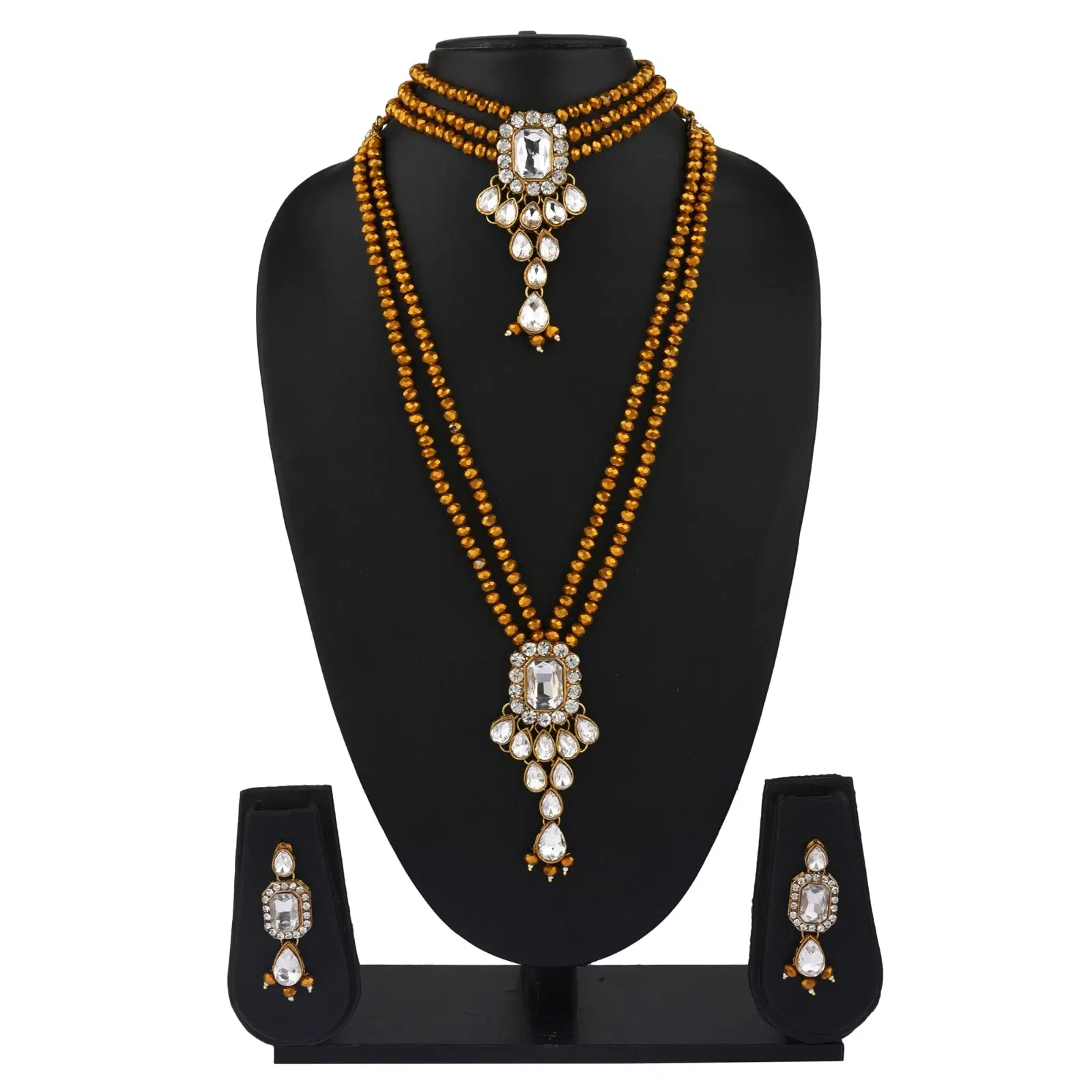 WP:15 Golden Crystal Necklace Set