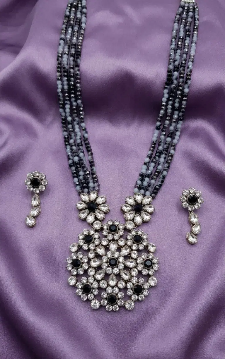 WP:246 Black & Grey Necklace Set