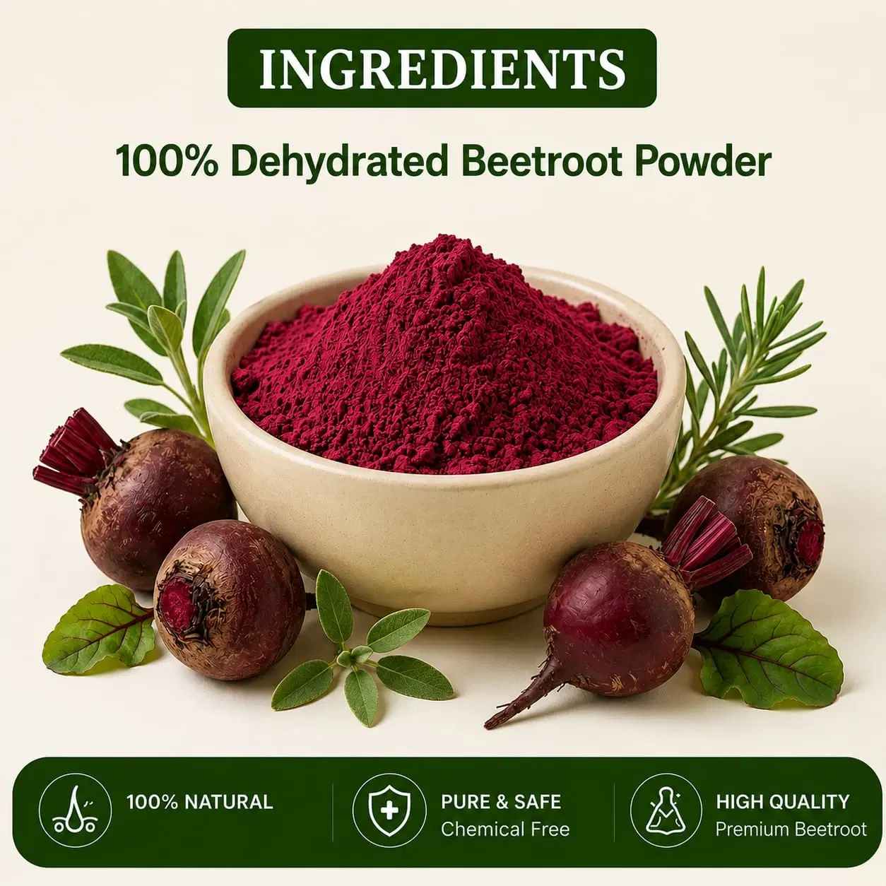 Krishak Organic Dehydrated Betroot Powder Pack of 2