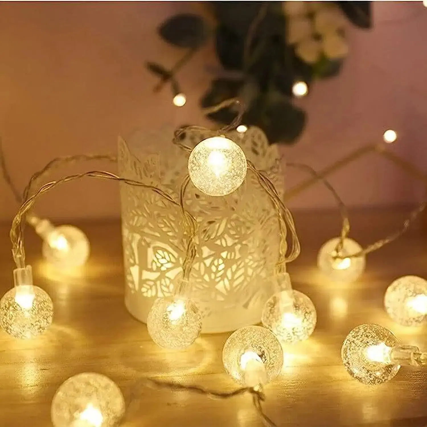 20 LED Bubble Ball String Lights for Bedroom and Window