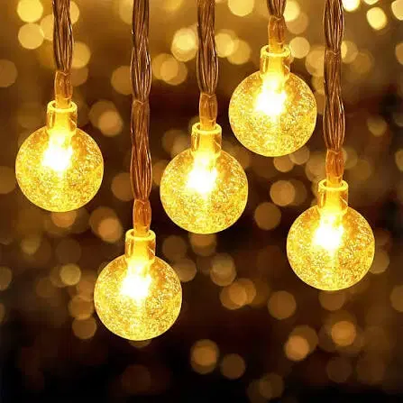 20 LED Fairy Lights with Transparent Gel Bubble Balls