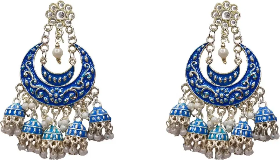Tahaniya Chaandvaali Noor Crescent Harmony Jhumka Jhumki Earring and Chandbali Earring