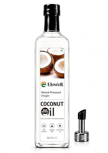 Elowell Cold Pressed Virgin Coconut Oil 250 ml | Wood Pressed, Unrefined & Unheated | 100% Pure & Natural