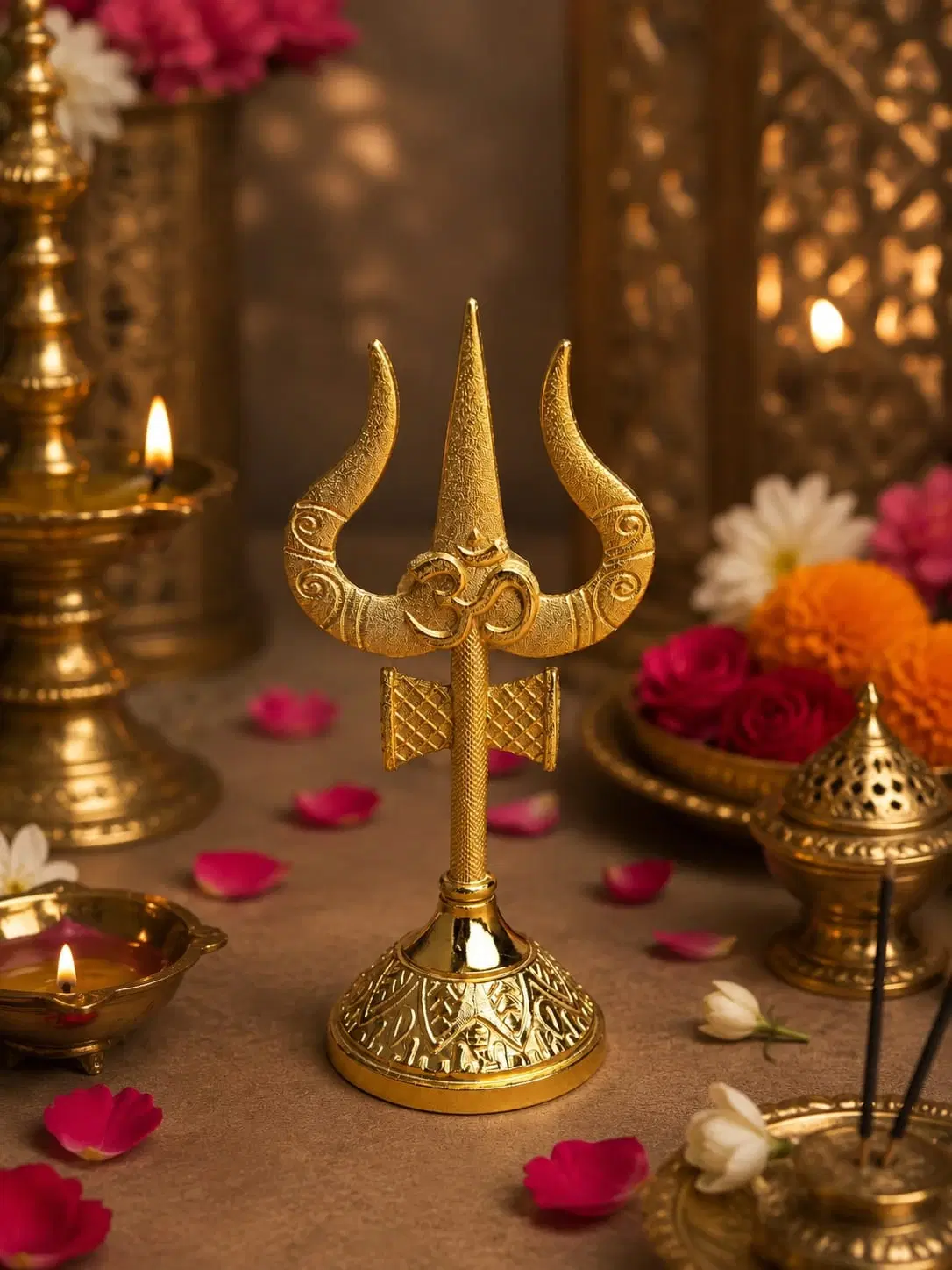 Gold Tone Pooja Decor Idol