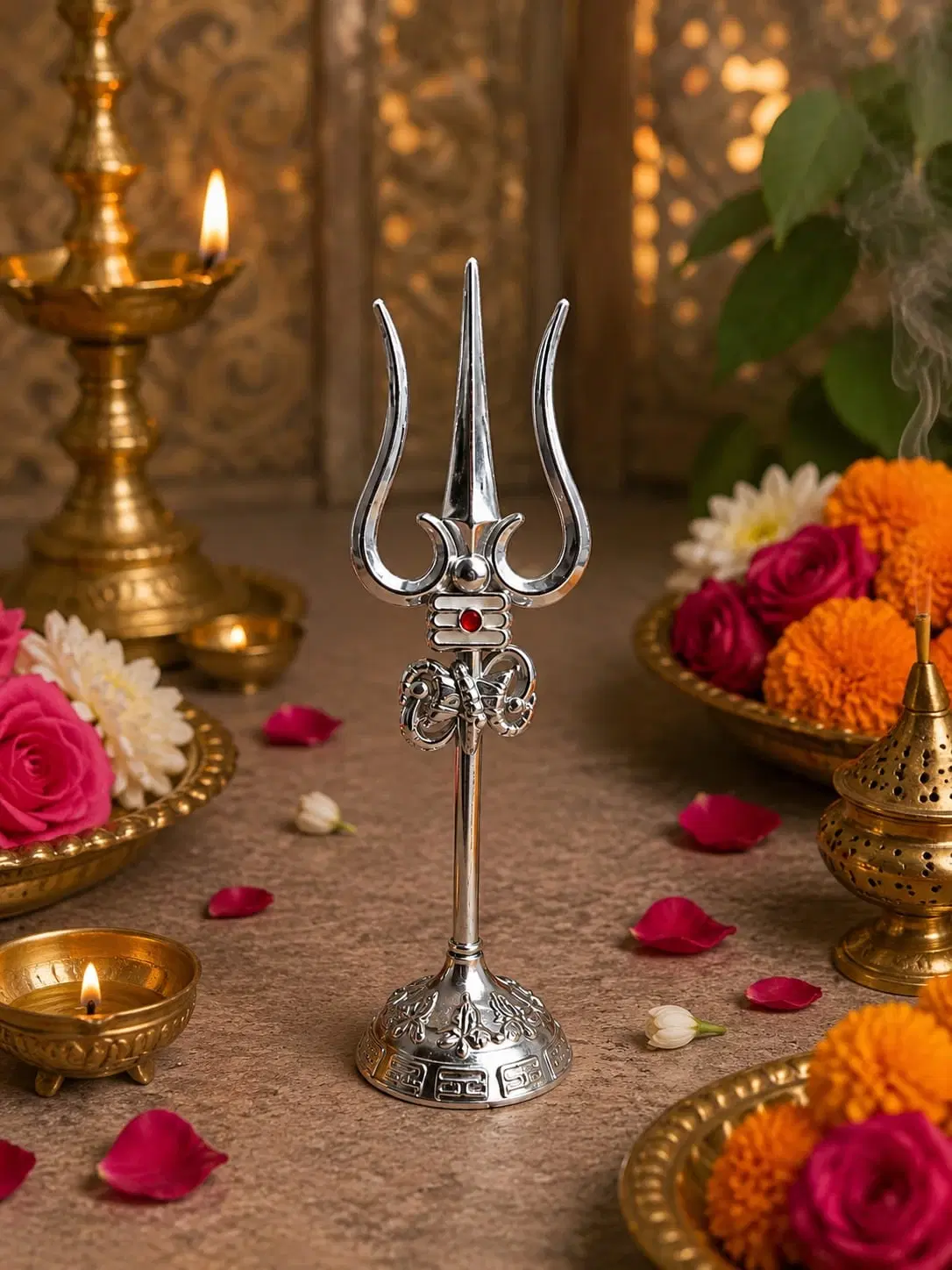 Silver Tone Pooja Decor Idol