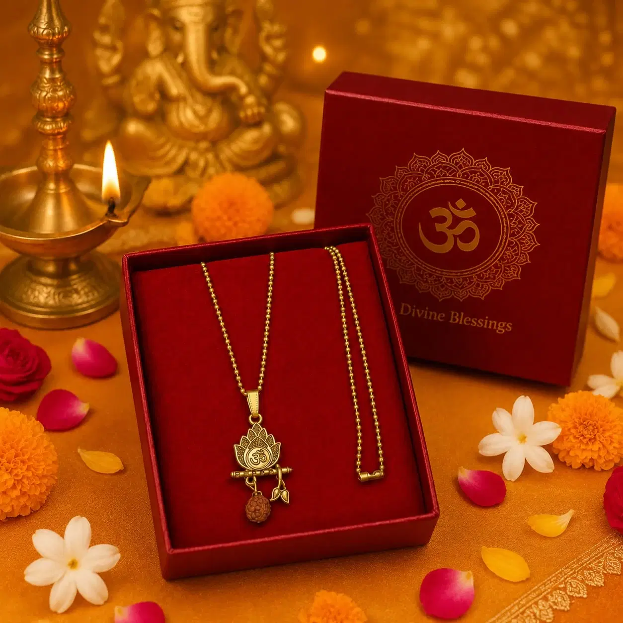 Gold Tone Pendant Necklace for Women