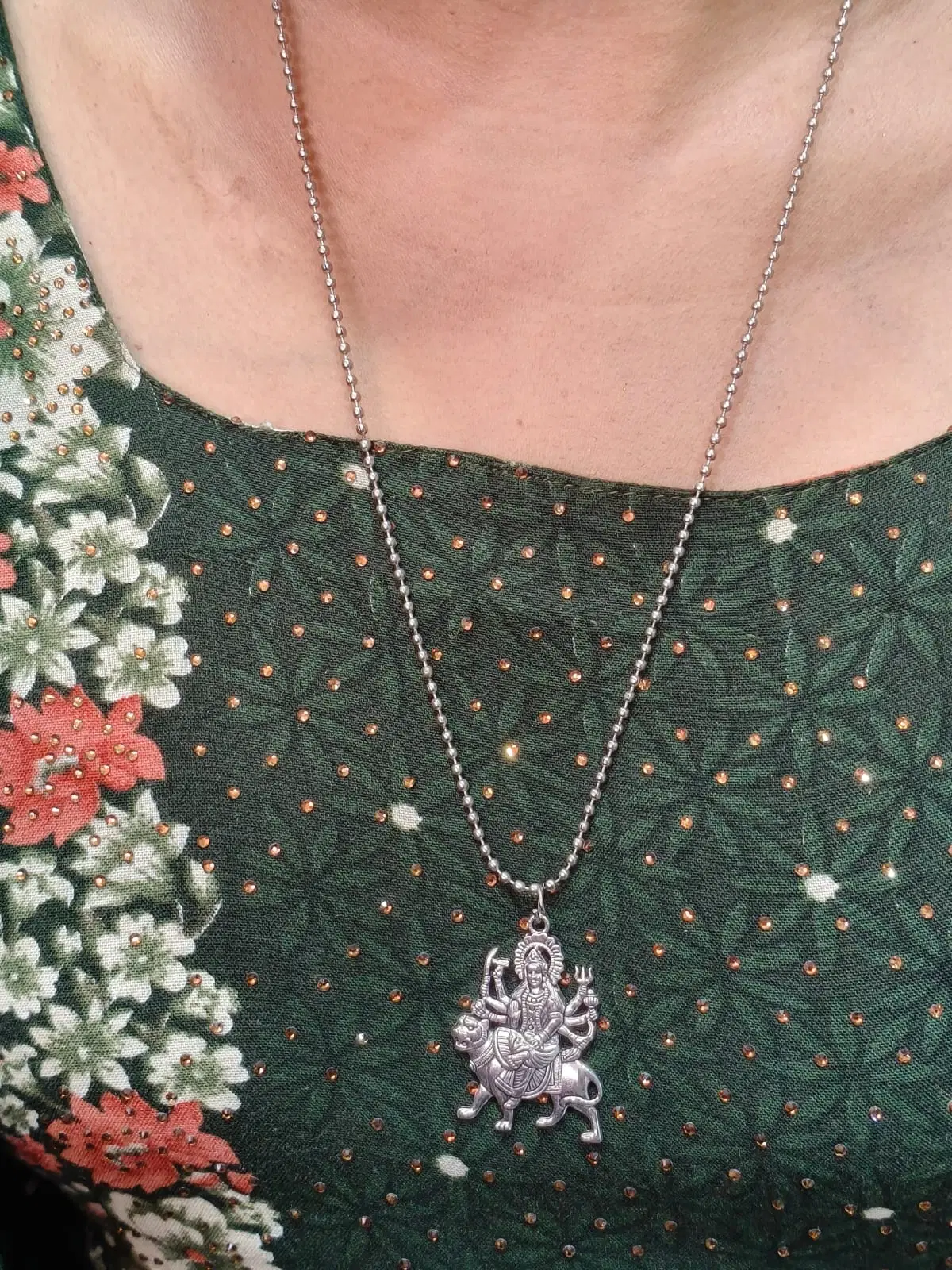 Silver Tone Pendant Necklace for Women