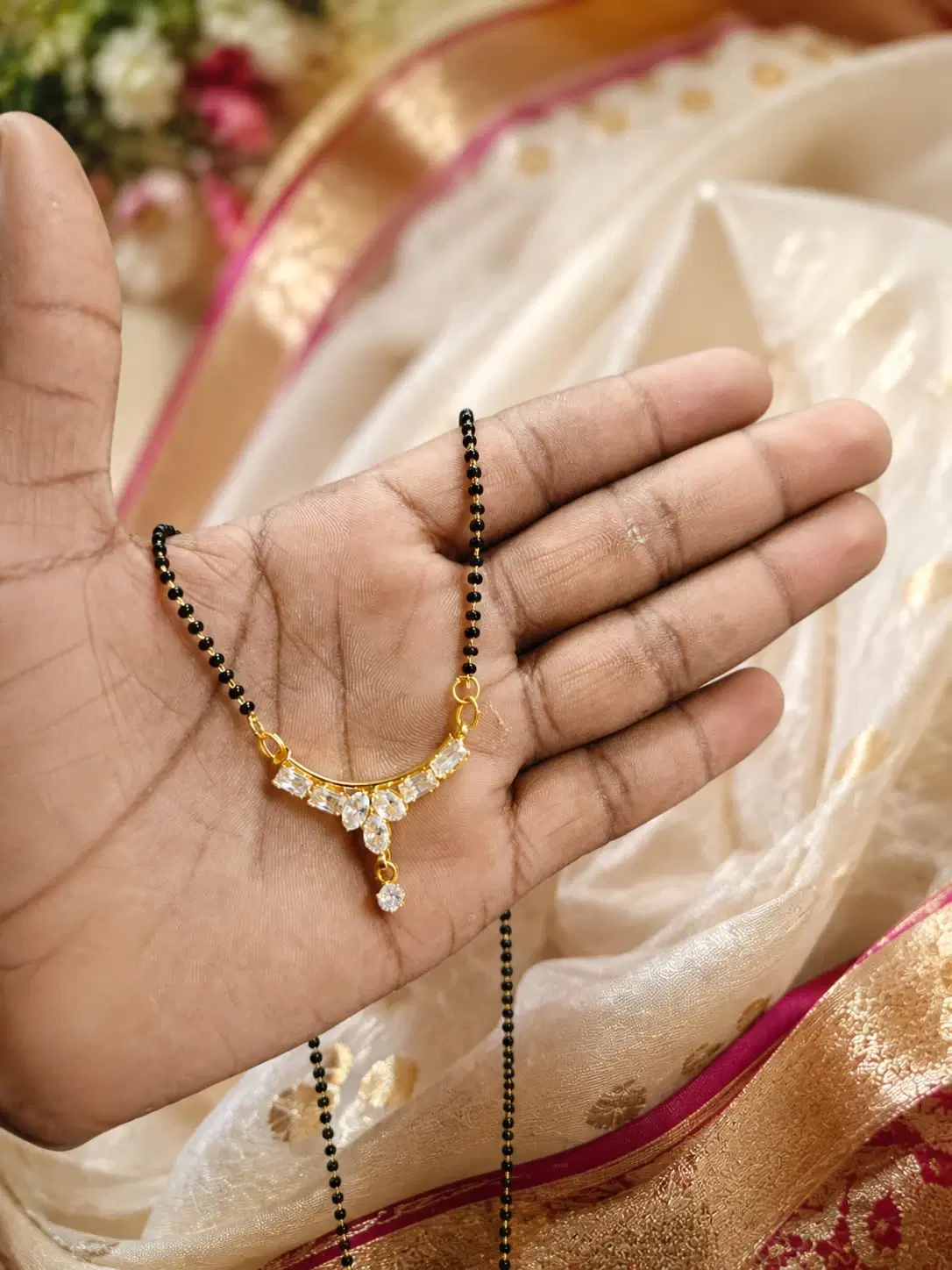 Gold Tone Mangalsutra Necklace for Women