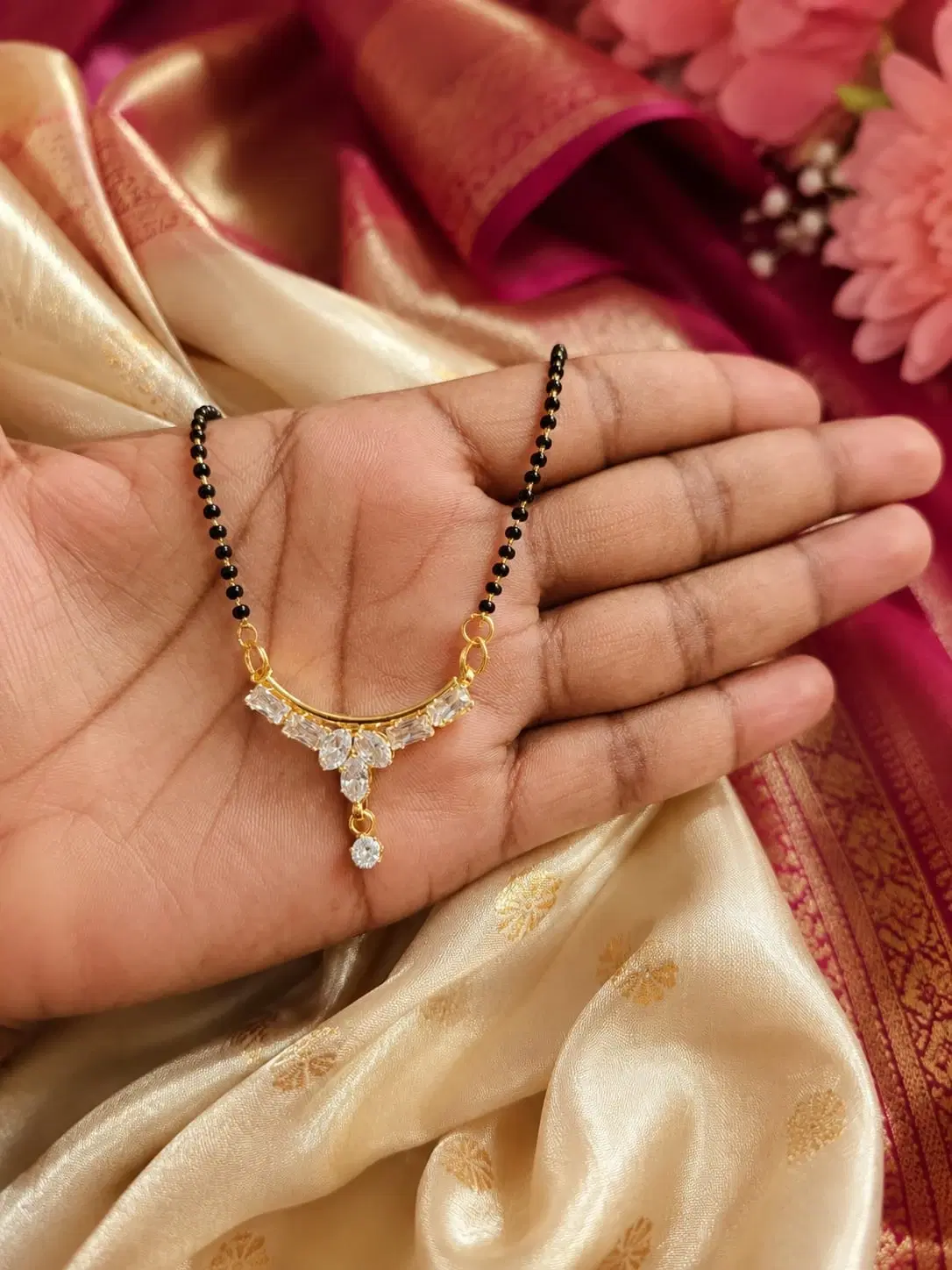 Gold Tone Mangalsutra Necklace for Women