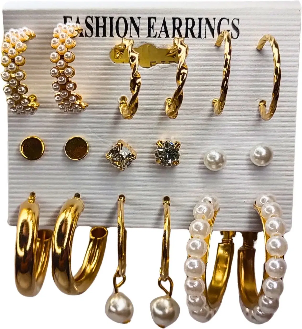 Tahaniya Golden Grace The Luxe Pearl & Hoop Combo Stud Earring