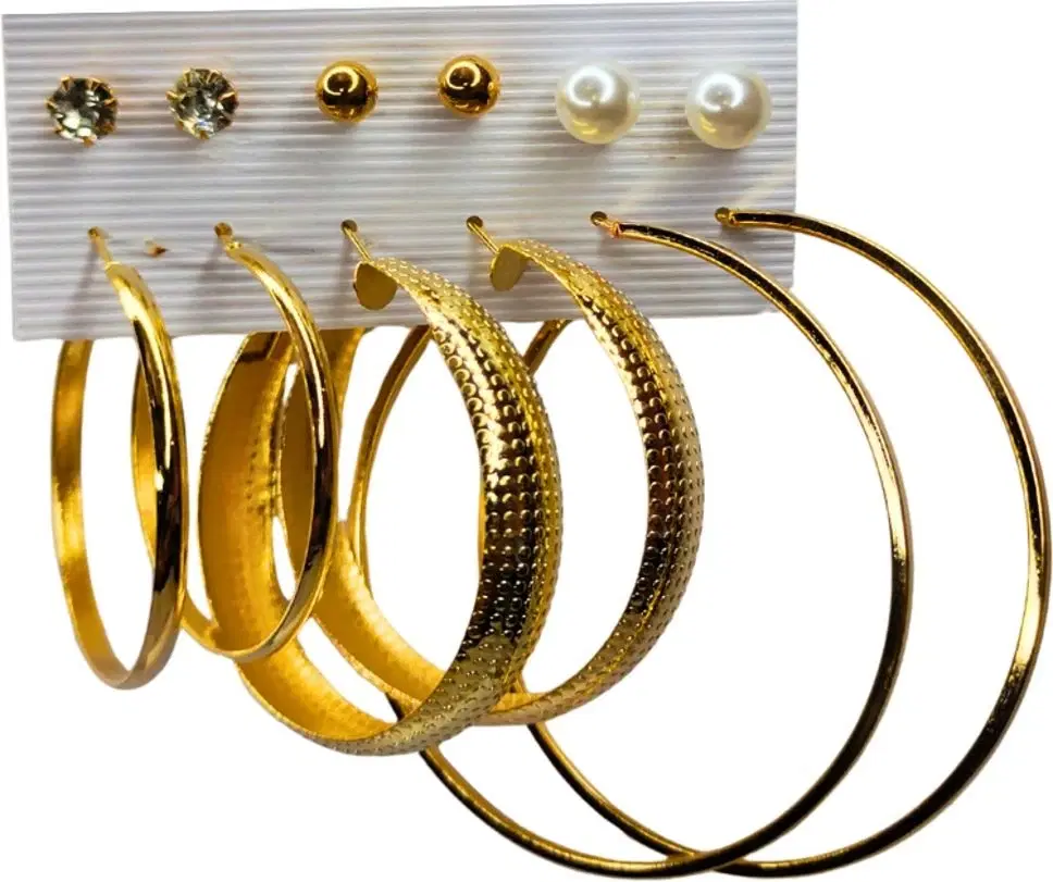 Tahaniya Golden Routine The 6-Day Earring Combo Stud Earring