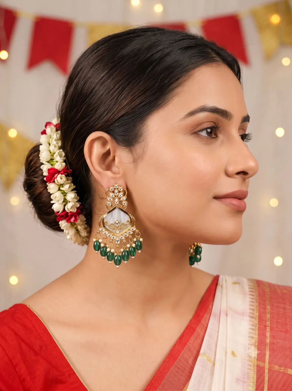 Tahaniya Gold-Plated Designer Dangle Earrings – Traditional & Ethnic Style Drops & Danglers