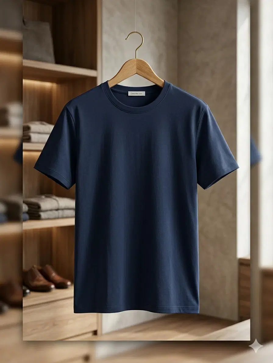 Men's Round Neck Plain T-Shirt