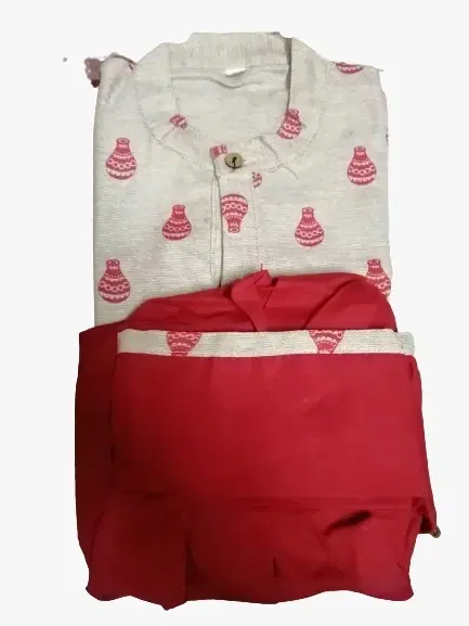 Boys Cream Red Dhoti Kurta Set