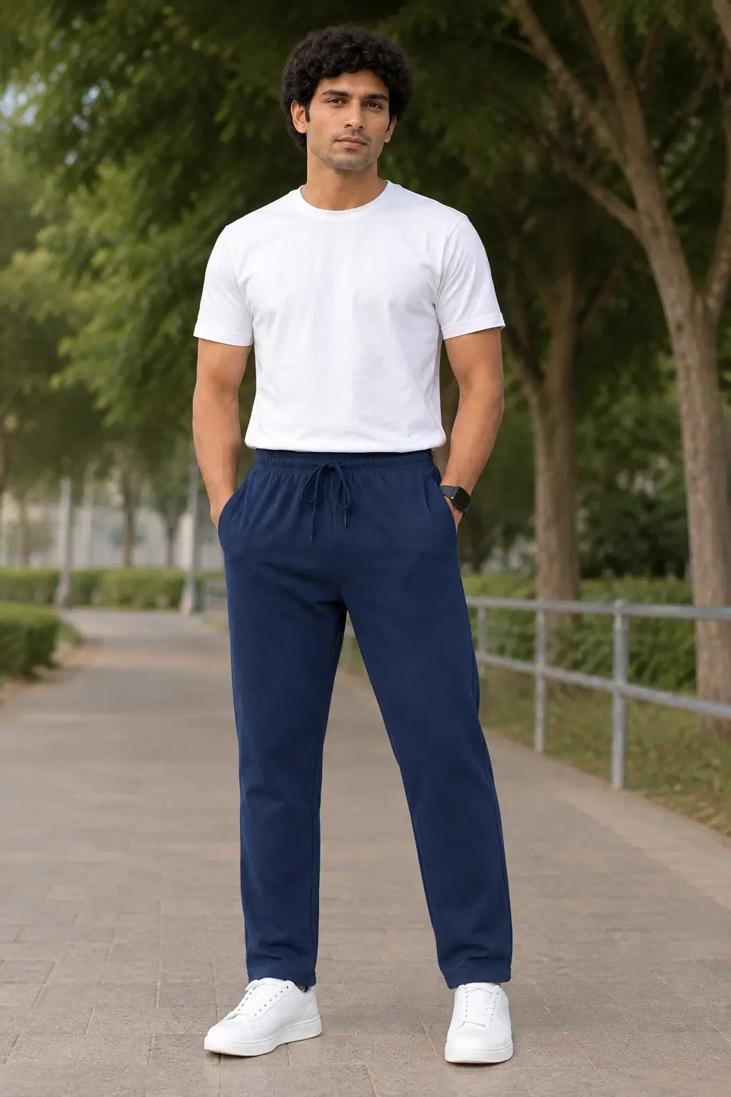 MEN TRACK PANT - Cotton Rich - NAVY