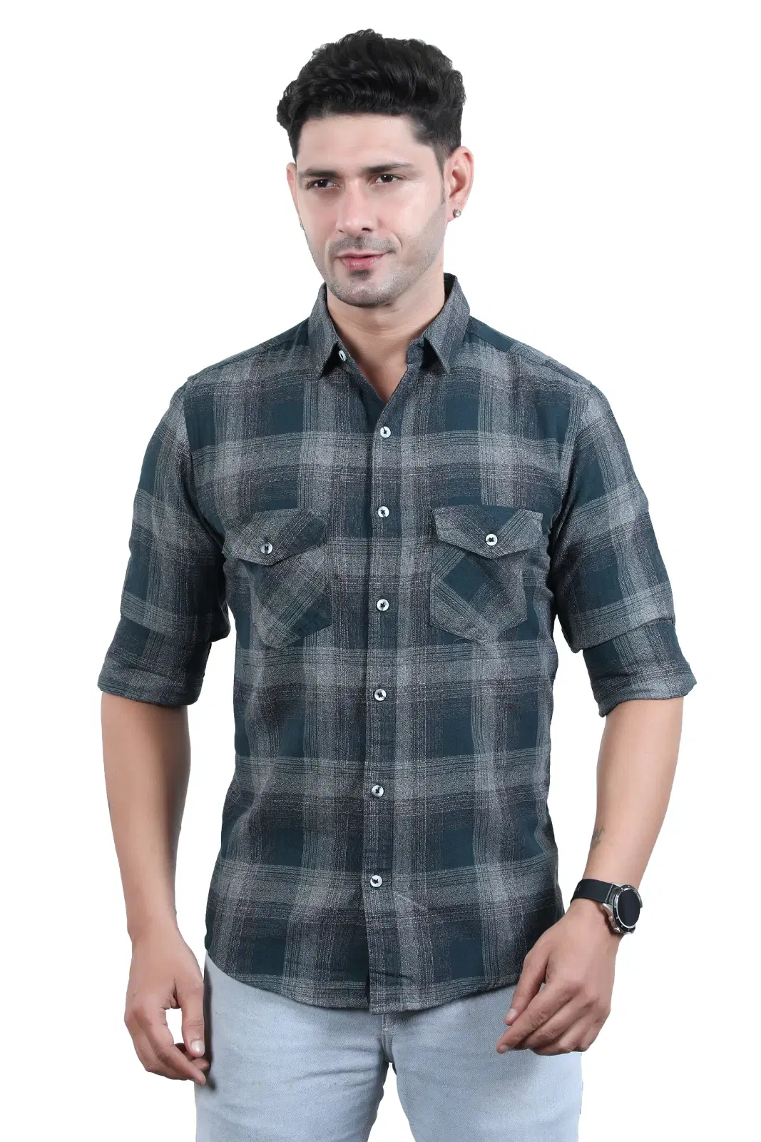 One Drop Men's Checked Casual Shirt