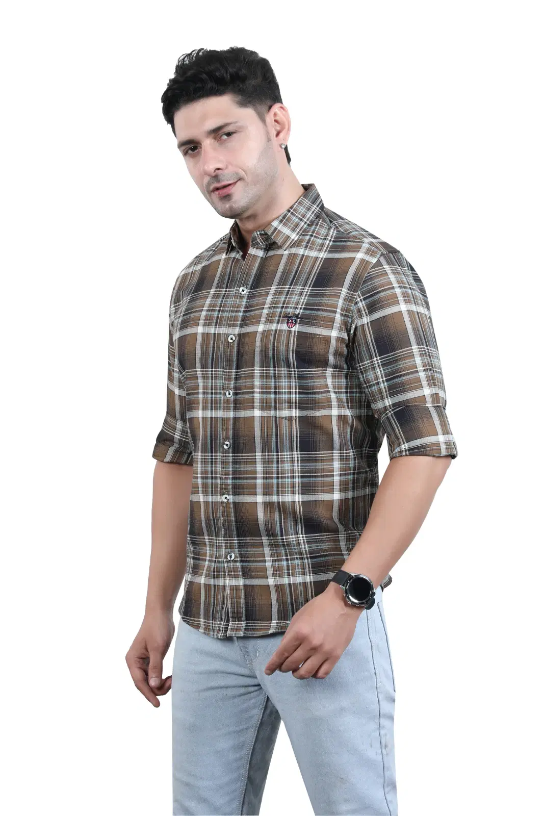 One Drop Men's Checked Casual Shirt